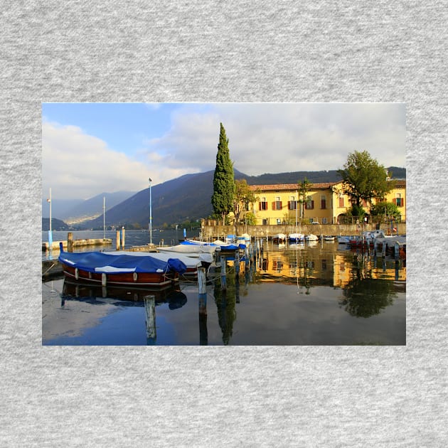 The little harbor in Iseo in the evening by annalisa56